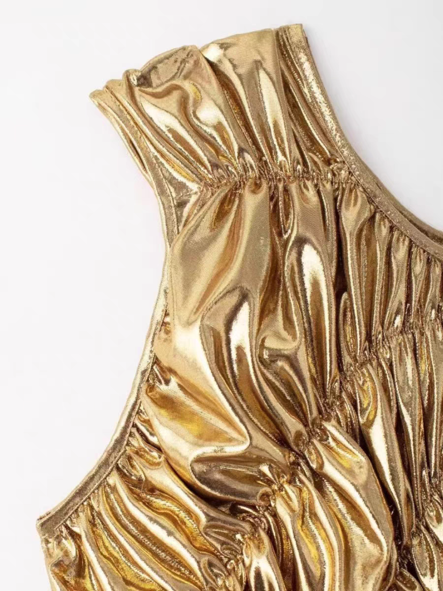 Michelle Summer Golden Party Dress - 24th Spoke