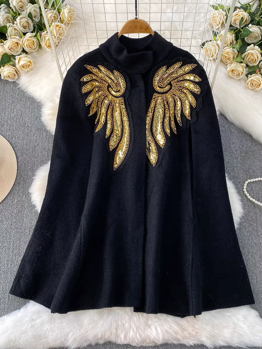 Jennifer Winter Shawl Cape Top - 24th Spoke