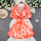 Jeanne Summer V neck Summer Vacation Dress