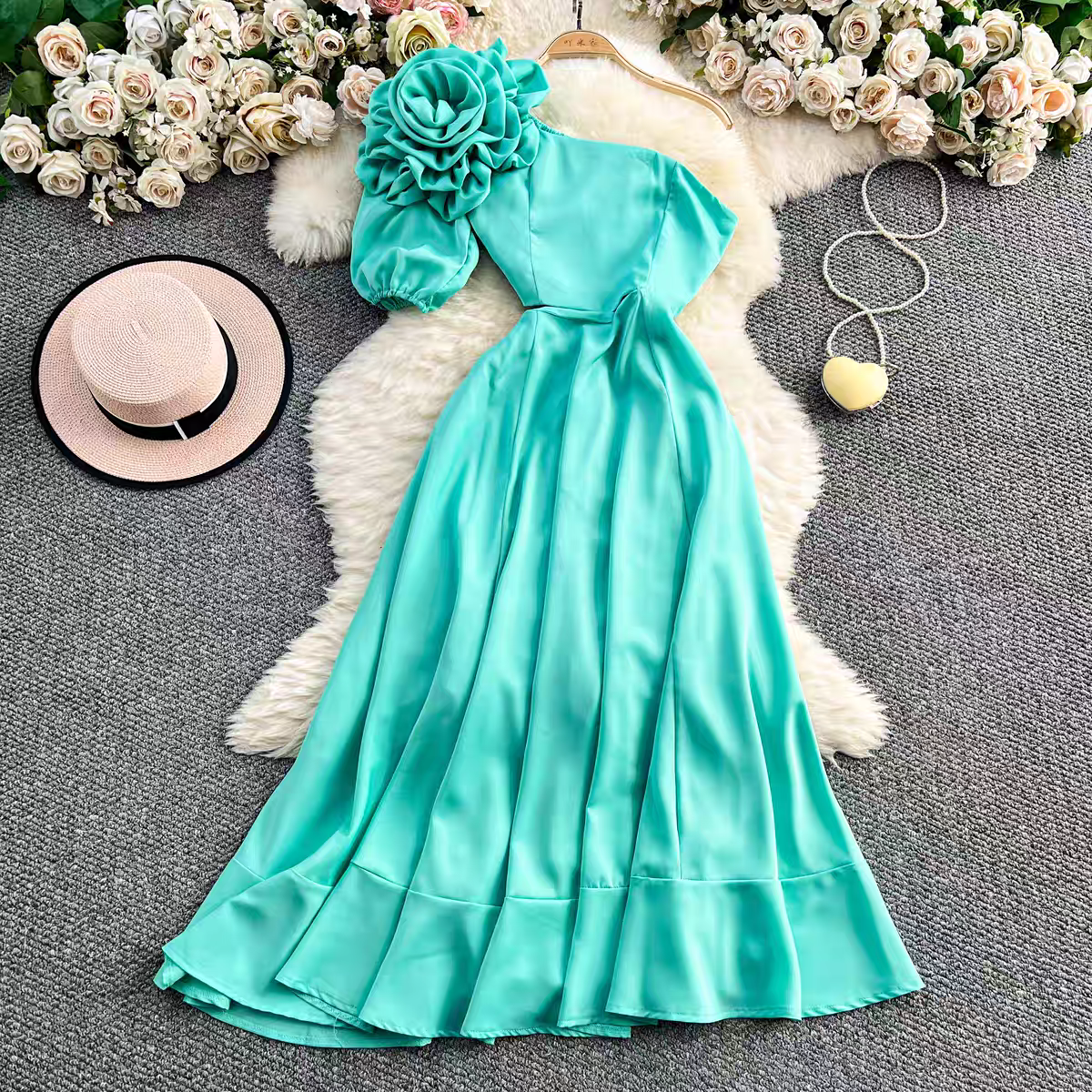 Naomi Summer Off Shoulder Luxury Dress