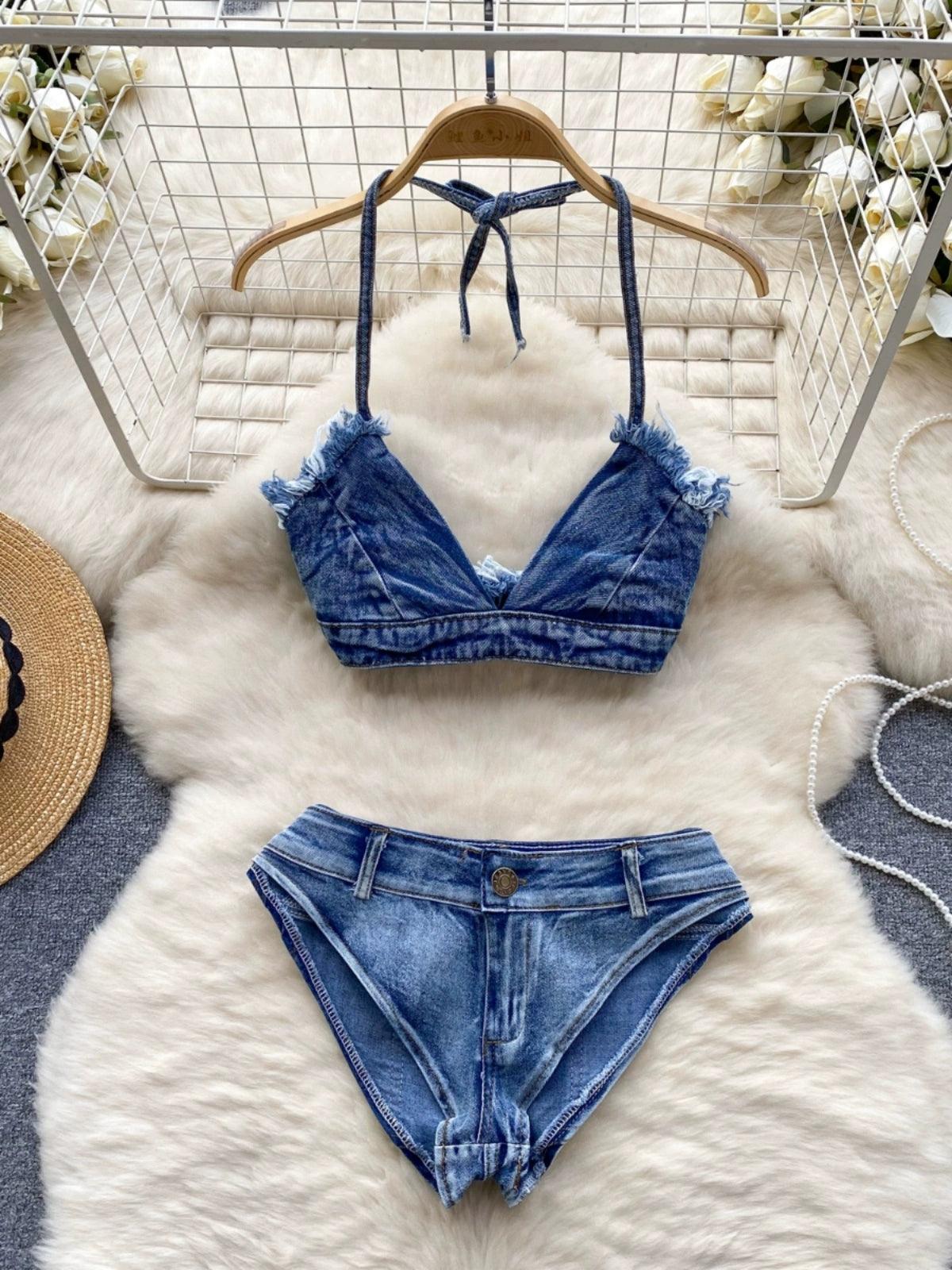 Kim Kardashian Denim Two Piece Set - 24th Spoke