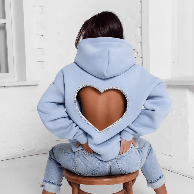 Valentine's Heart Shape Sweatshirt For Women At Low Price - 24th Spoke