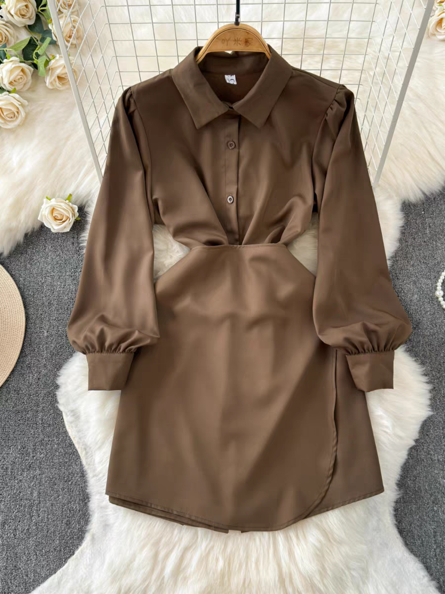 Ellen High-End Professional Shirt Dresses