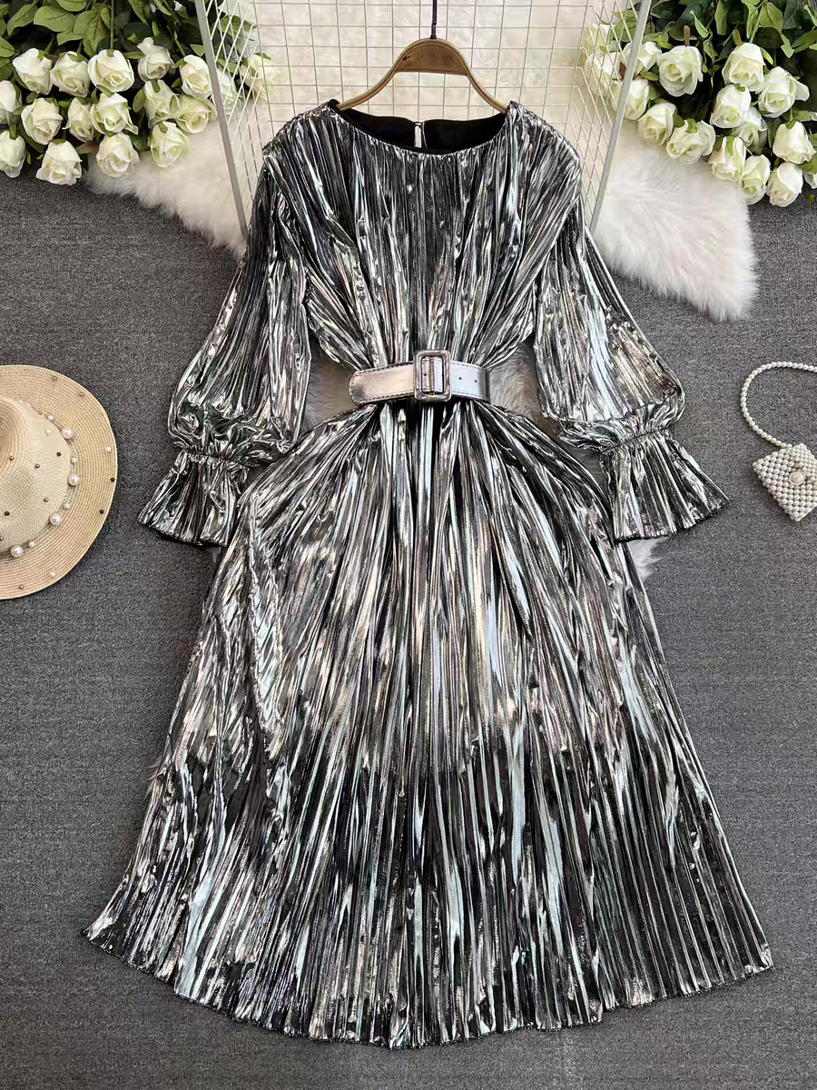 Hailee Party Wear Metallic Dress 24th Spoke