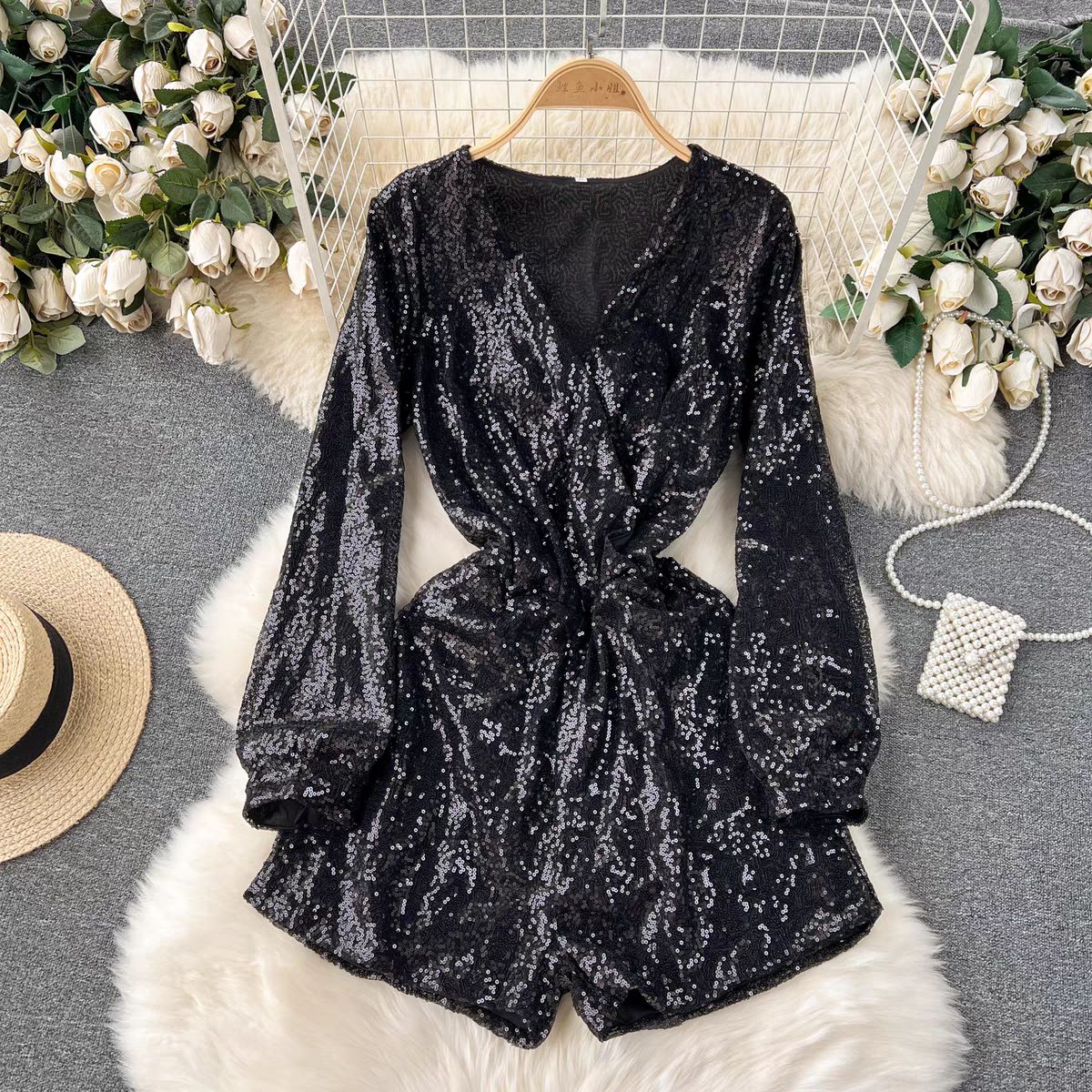 Felicity Party Wear Sequin Jumpsuit