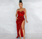 Caitlin Party Wear Sequin Dress 24th Spoke