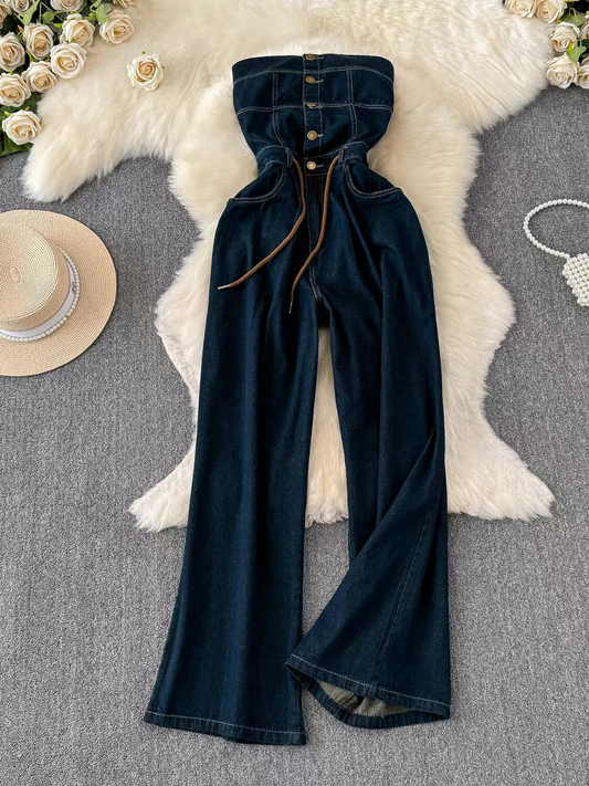 Paula Summer Denim Jumpsuit