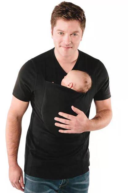 "Versatile Comfort: Dad's Multi-Functional Round Neck Short-Sleeved Casual T-Shirt"