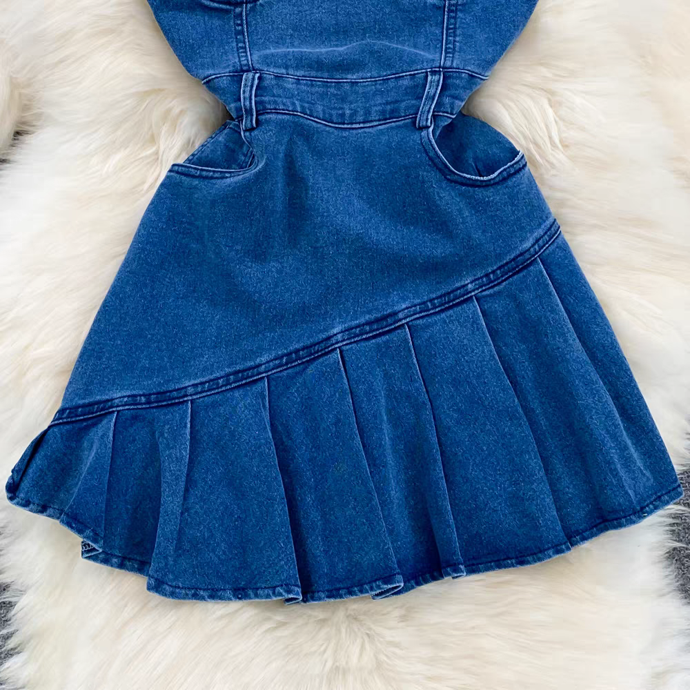 Anna Summer Padded Denim Dress