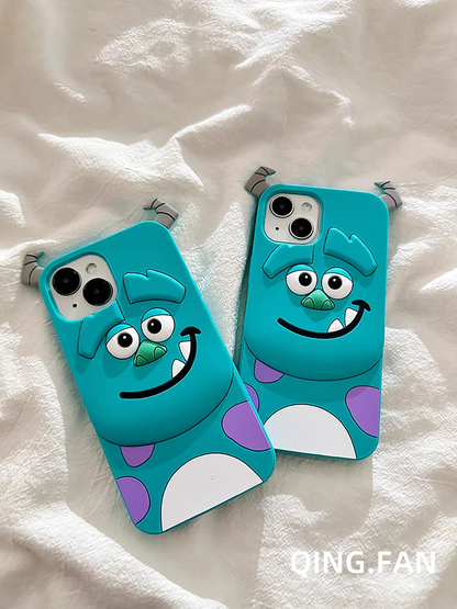 Cartoon Funny Monster I Phone Cover + Airpod Cover + Charger Cover