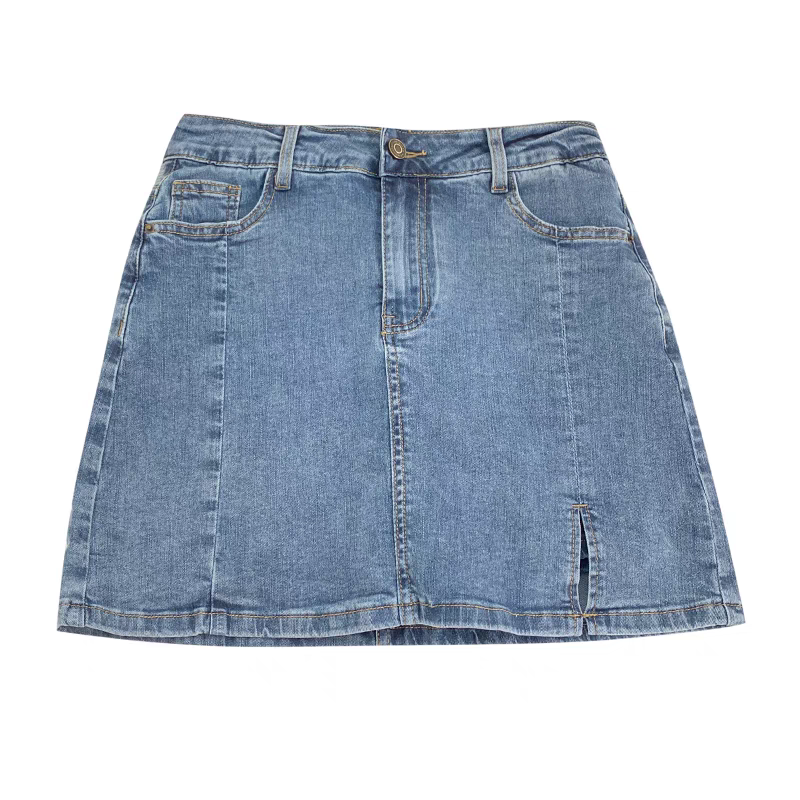 Alicia Summer Denim Shorts With Slit