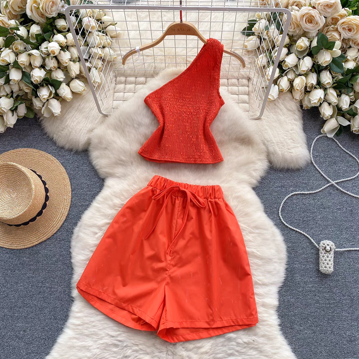 Genesis Summer Top + Shorts Beach Vacation Set