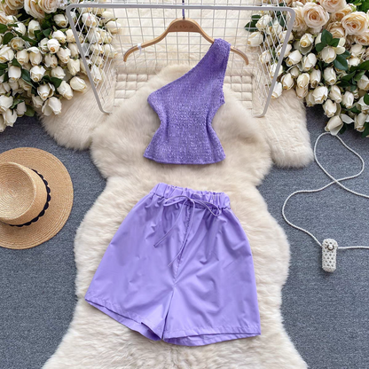 Genesis Summer Top + Shorts Beach Vacation Set