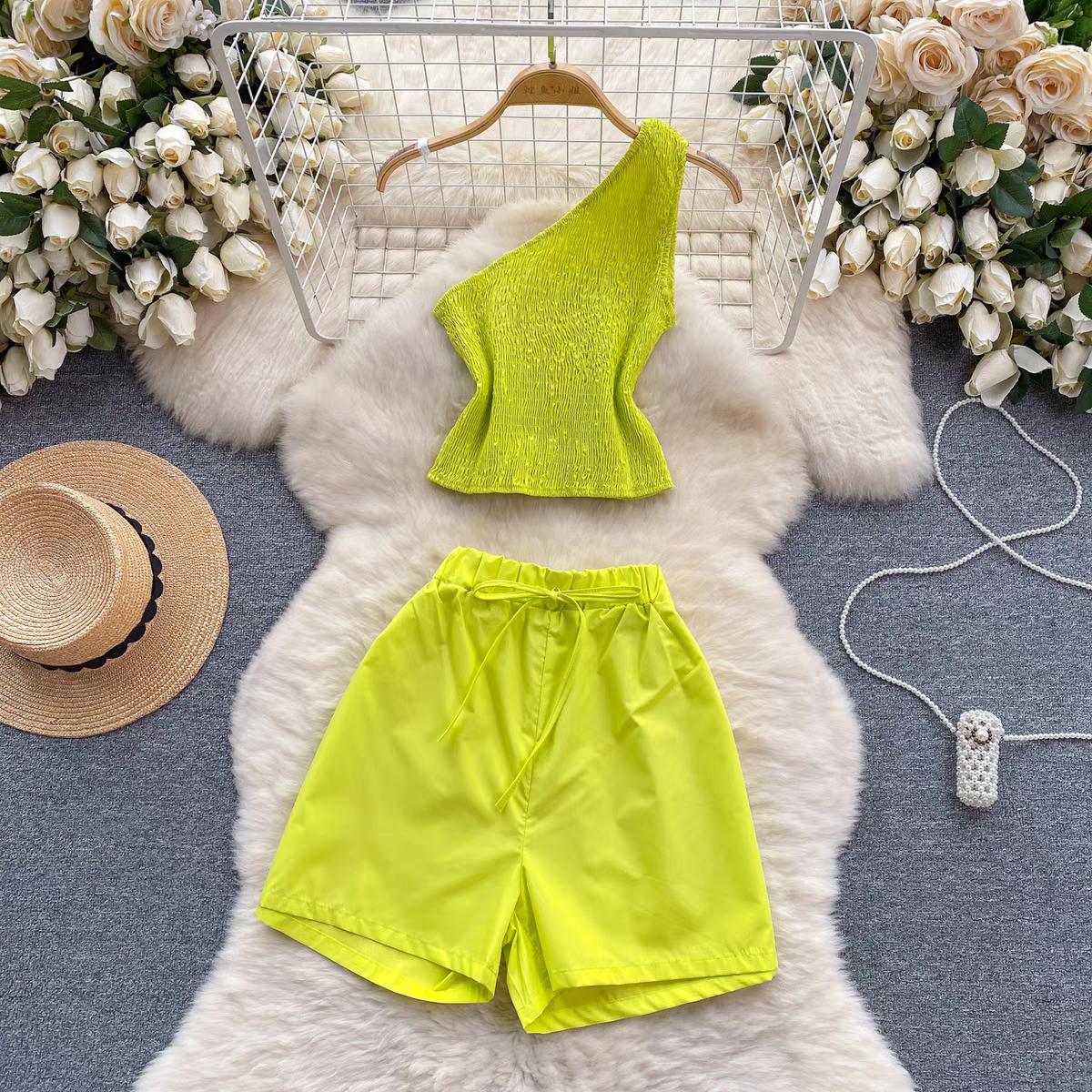 Genesis Summer Top + Shorts Beach Vacation Set