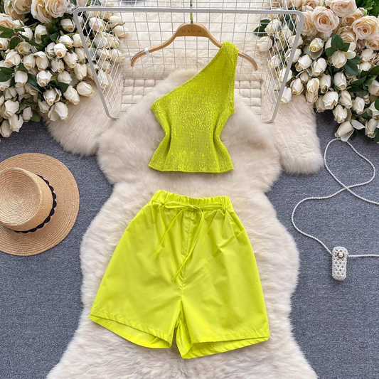 Genesis Summer Top + Shorts Beach Vacation Set