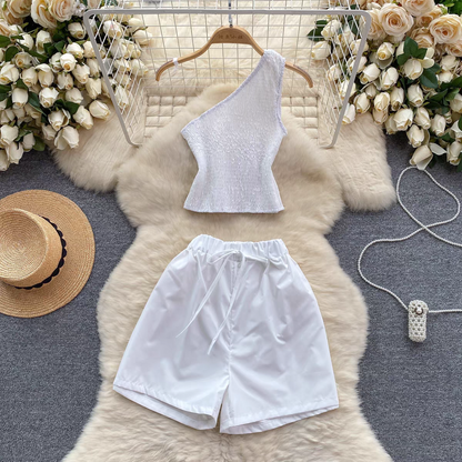 Genesis Summer Top + Shorts Beach Vacation Set