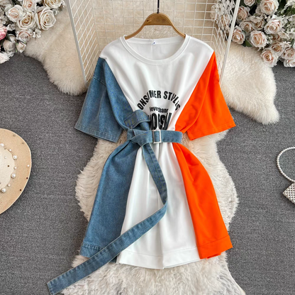 Kayleen Summer Tshirt Denim Dress