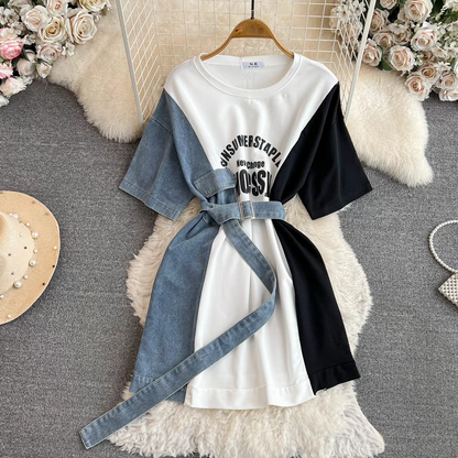 Kayleen Summer Tshirt Denim Dress