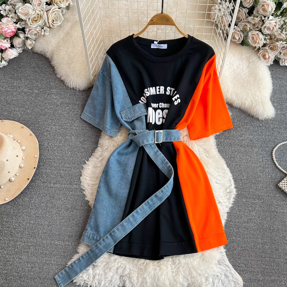 Kayleen Summer Tshirt Denim Dress