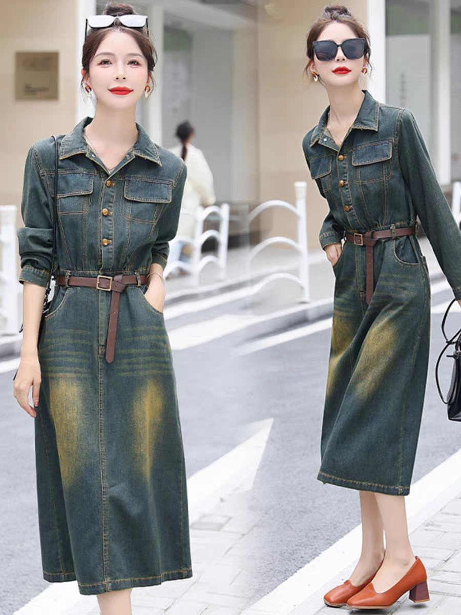 Amanda Summer Long Denim Dress