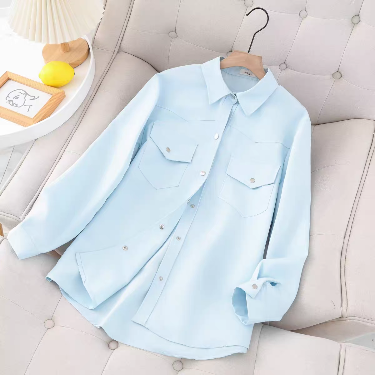 Amber Summer Denim Shirt Jacket Top