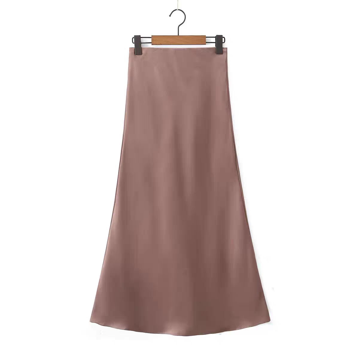 Keira  Zara Summer Glossy Satin Skirt