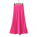 Keira  Zara Summer Glossy Satin Skirt