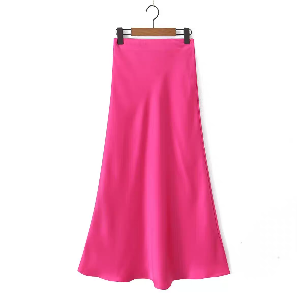 Keira  Zara Summer Glossy Satin Skirt