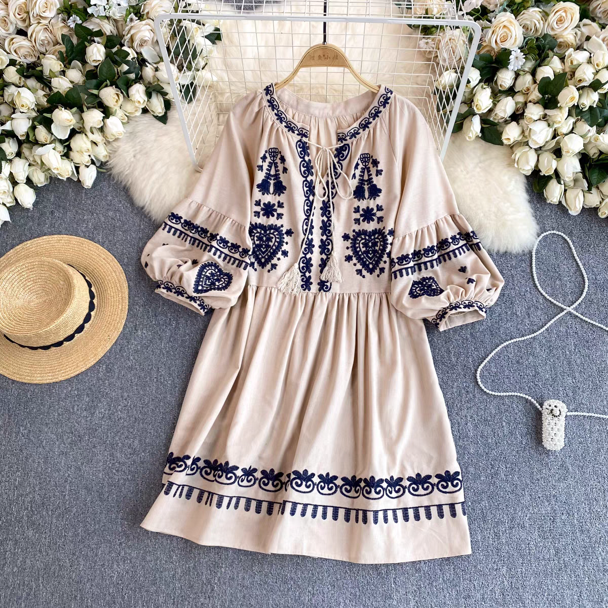 Gracie Summer Boho Dress With Embroidery