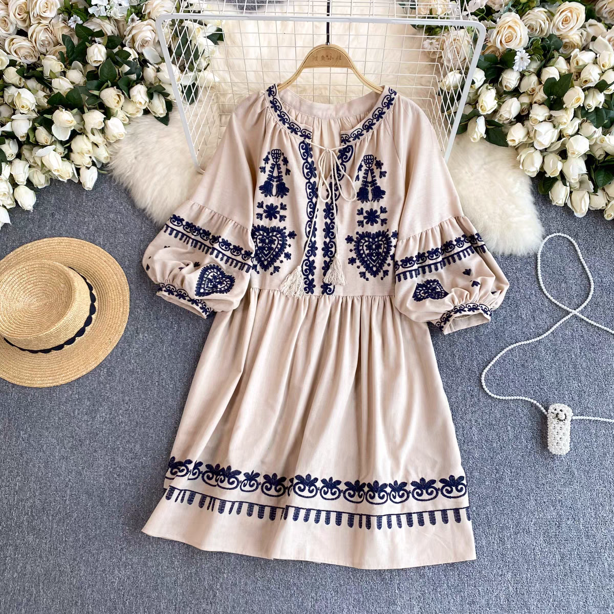 Gracie Summer Boho Dress With Embroidery 24th Spoke