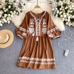 Gracie Summer Boho Dress With Embroidery 24th Spoke