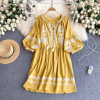 Gracie Summer Boho Dress With Embroidery 24th Spoke