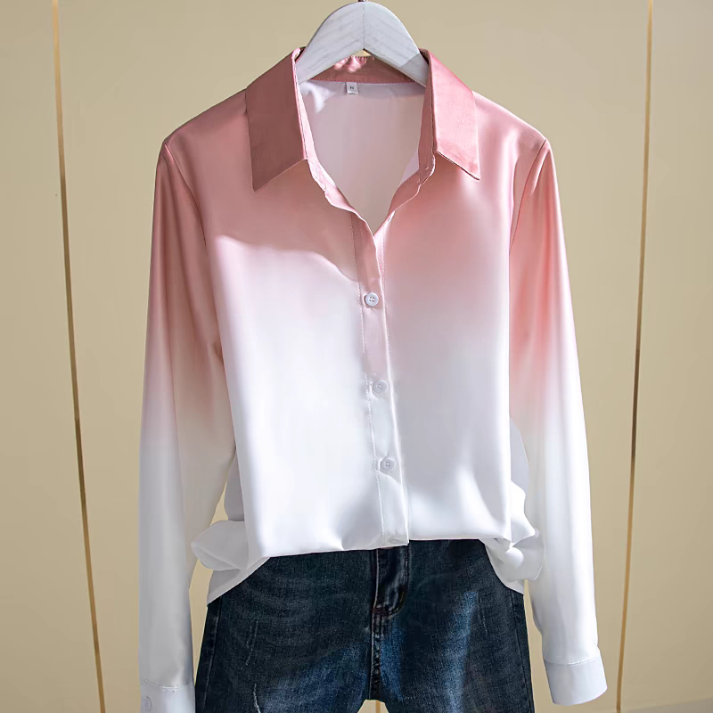 Women Summer Satin Floral Shirt 24th Spoke