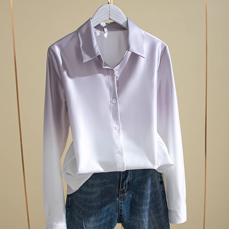 Women Summer Satin Floral Shirt 24th Spoke