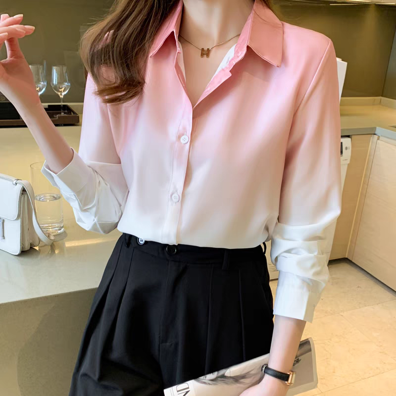 Women Summer Satin Floral Shirt 24th Spoke