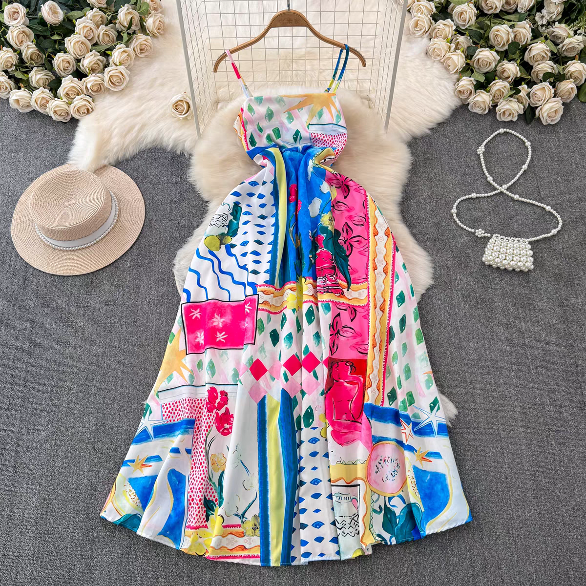 Ruby Summer Retro Long Dress