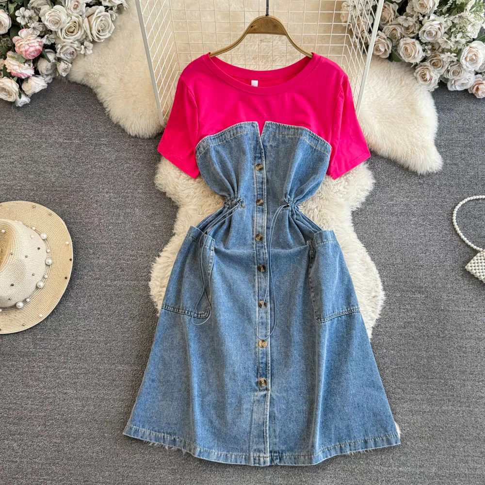 Nicole Summen Denim Cotton Dress