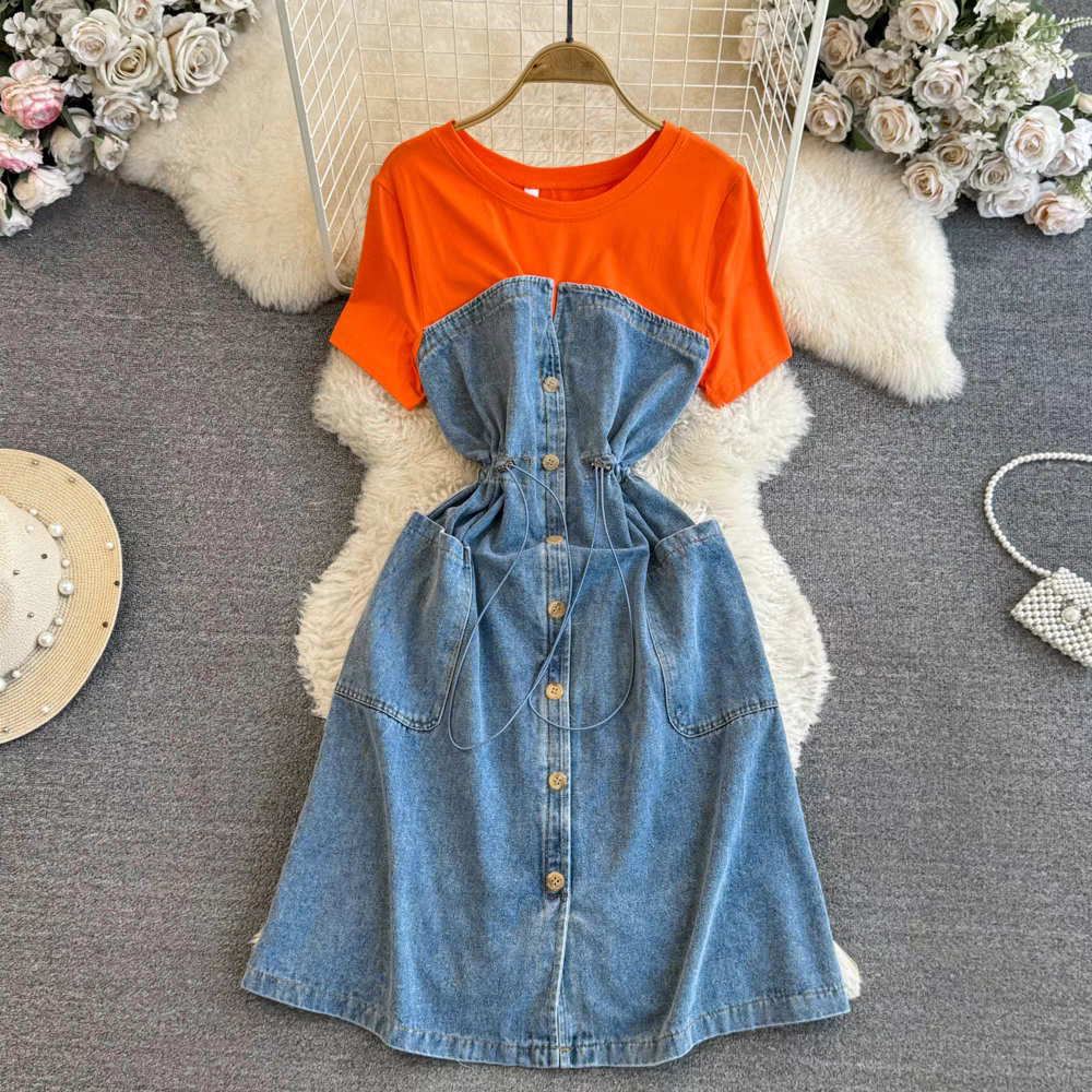 Nicole Summen Denim Cotton Dress