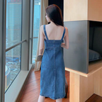 Regina Summer Denim Mid Length Dress