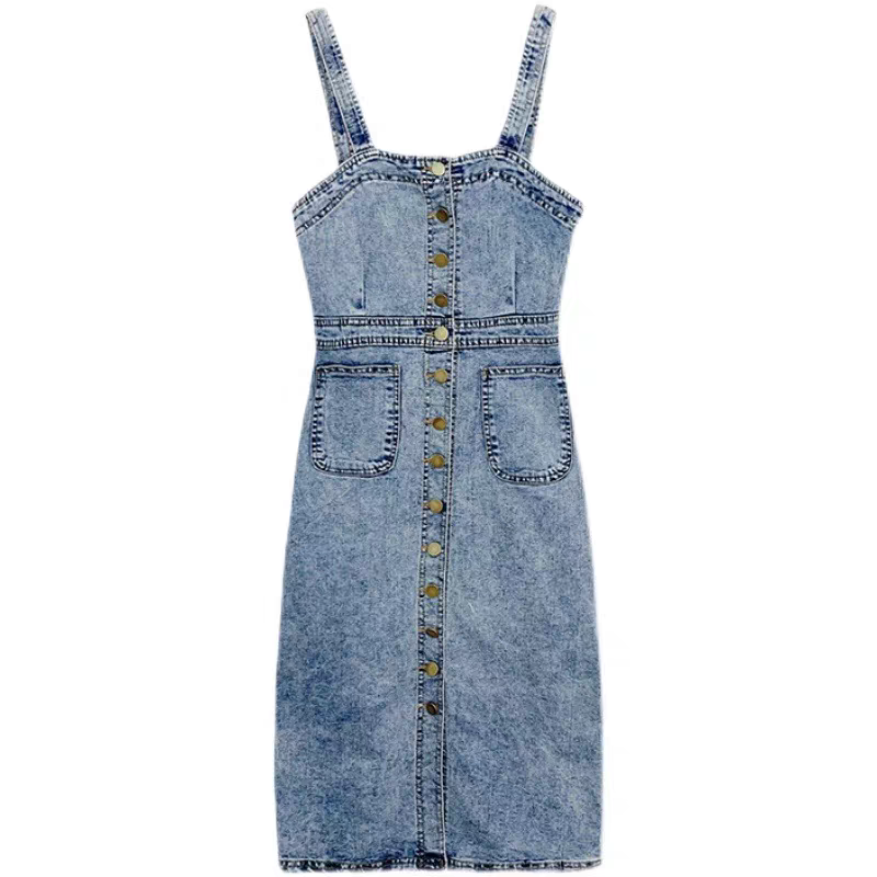 Regina Summer Denim Mid Length Dress