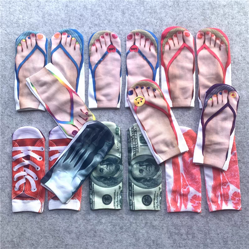 Viral Douyin Summer Flip-Flop Socks  9 Pair Socks @ 1050