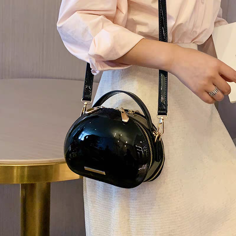 Fashionable Irregular Hard Shell Bag – New Round Ball Shoulder Messenger Bag for Women"