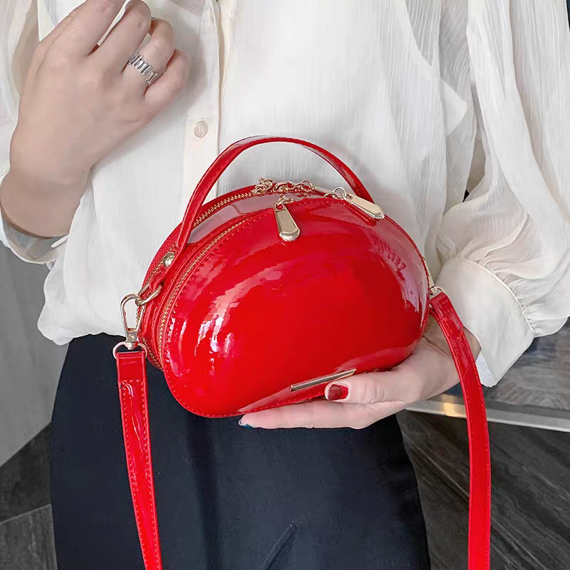 Fashionable Irregular Hard Shell Bag – New Round Ball Shoulder Messenger Bag for Women"