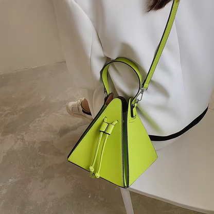 "2024 Autumn Macron Color Hand-Held Triangle Bag – Fashionable Small Crossbody & Mobile Phone Bag"