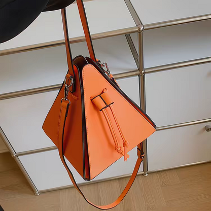 "2024 Autumn Macron Color Hand-Held Triangle Bag – Fashionable Small Crossbody & Mobile Phone Bag"