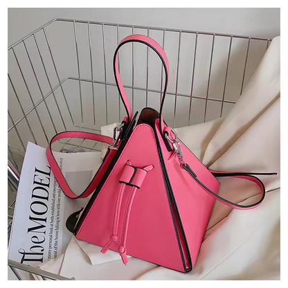 "2024 Autumn Macron Color Hand-Held Triangle Bag – Fashionable Small Crossbody & Mobile Phone Bag"