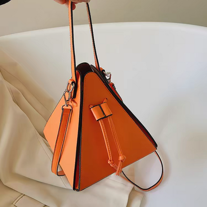 "2024 Autumn Macron Color Hand-Held Triangle Bag – Fashionable Small Crossbody & Mobile Phone Bag"