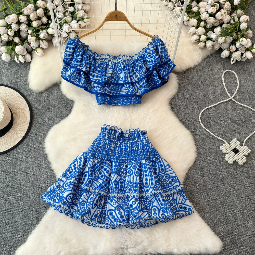 Jamie Summer Two Piece Ruffle Dress Set