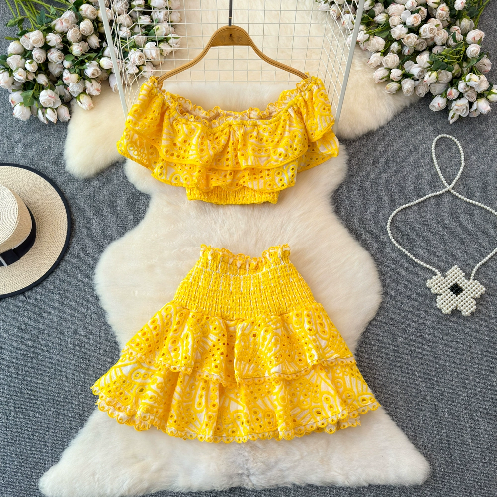 Jamie Summer Two Piece Ruffle Dress Set