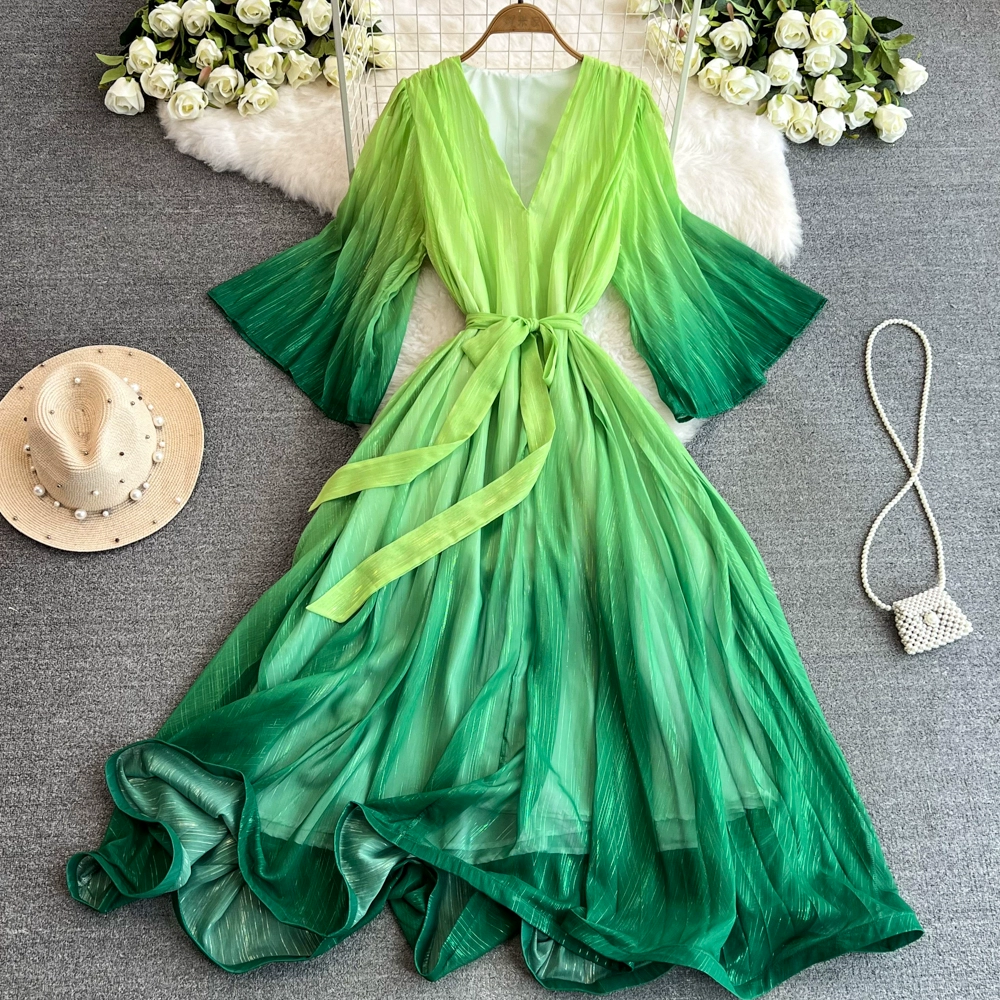 Marilyn Summer Gradient Color Dress - 24th Spoke